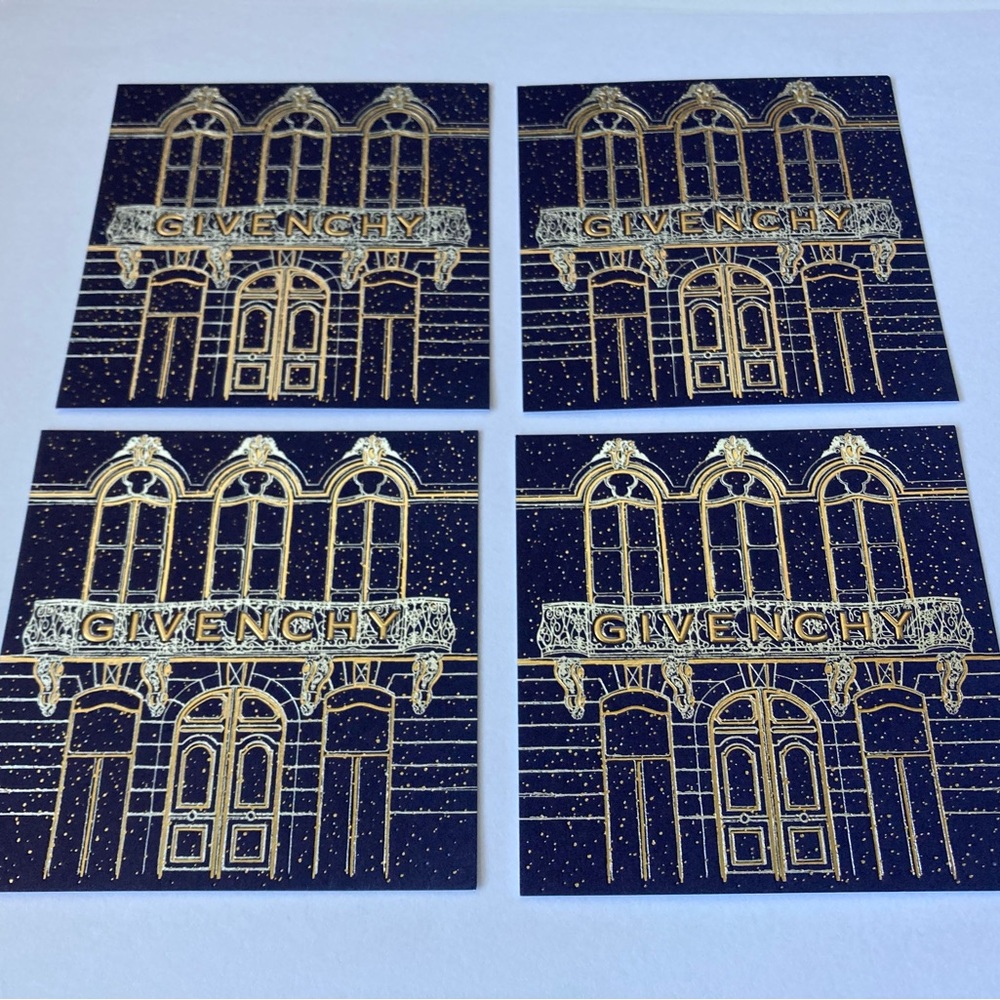 4 Givenchy 2024 Promo Paper Card Art Craft Collectible Cards Lot Set Christmas
